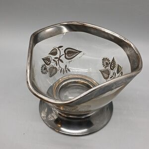 Silver and Glass Decorative Bowl